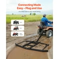 thumbnail image 3 of VEVOR Drag Harrow, 74" Width Tow Behind Drag Harrow, Q235 Steel Driveway Grader with Adjustable Bars & Pin Hitch, Support up to 50 lbs, Tractor Driveway Harrow for ATVs, Garden Lawn Tractors, 3 of 9