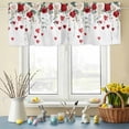 thumbnail image 6 of Valances for Windows Valentine's Day Romantic Rose Floral Rod Pocket Short Curtain for Bathroom Living Room Bedroom Green Eucalyptus Leaves 1 Panel 42x12in, 6 of 9