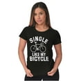 thumbnail image 4 of Single Like My Bicycle Gear Hipster Womens Fitted Plus Size Graphic Tee Brisco Brands 2X, 4 of 5
