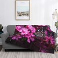 thumbnail image 2 of Fotbe Pink Blossoms Butterfly Manta de Franela con Estampado, Manta Ultrasuave para Cama, Sofá, Auto, Hipoalergénica y Antibolitas-60"x50", 2 of 6