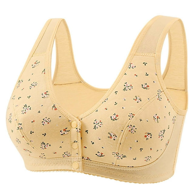 Bras For Older Women Comfy Convenient Front Closure Bras Full Support No Underwire Bras