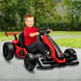 thumbnail image 6 of Shininglove 24V Go Karts for 6-12 Kids with 2 x 150W Powerful Motors, 8mph Max Speed, Max Load 110lbs, Powered Ride-on Car with One-Button Start, Lights, Safety Belt, Music, 6 of 7