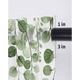 thumbnail image 6 of Sage Green Eucalyptus Leaves Curtains 54 Inch Length, Sheer Curtains for Bedroom Living Room Window Spring Country Botanical Rod Pocket Drapes Kitchen Curtains Small Half Window 42"x54" 2 Panels, 6 of 6