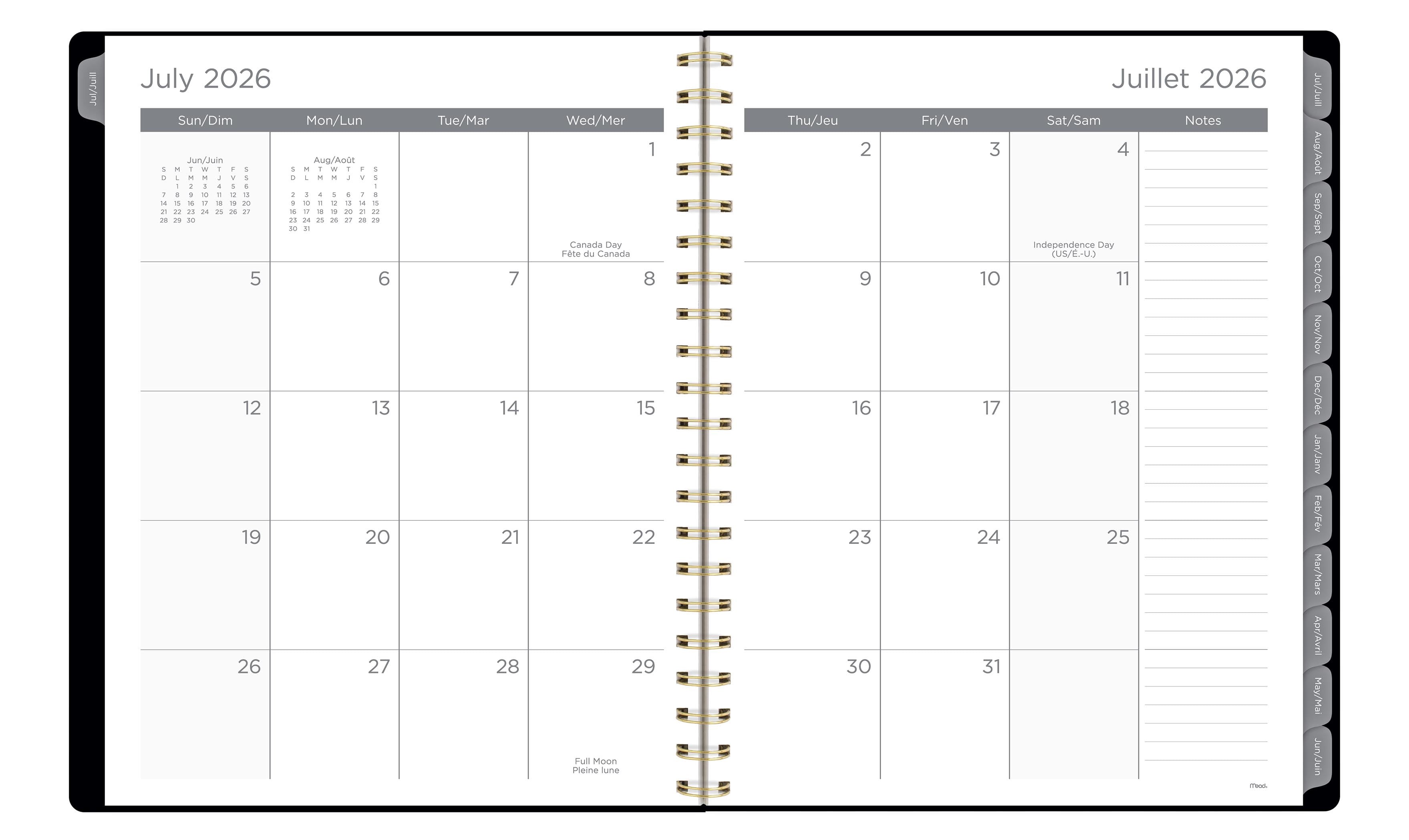 2026-2027 Mead Magic Stars Large Weekly and Monthly Academic Year Planner