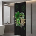 thumbnail image 3 of St. Patrick's Day Window Privacy Film,Spring Green Shamrock Gold Lucky Love Black Static Cling UV Sun Blocking Heat Control Window Tint Day and Night,Non-Adhesive One Way Privacy Cover 29.5''x78.7'', 3 of 7
