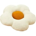 thumbnail image 6 of YILANLAN Cute Flower Cushion Plush Floor Pillow Casual Comfortable Pillow Office Living Room Bed Decoration Cushion Simple Room Decoration (40cm, White), 6 of 11