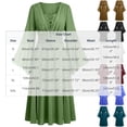 thumbnail image 3 of KICILVS Witch Costume Women Bell Sleeves Lace Up V Neck Renaissance Medieval Larp Dress Cosplay A Line Maxi Swing Dress, 3 of 5