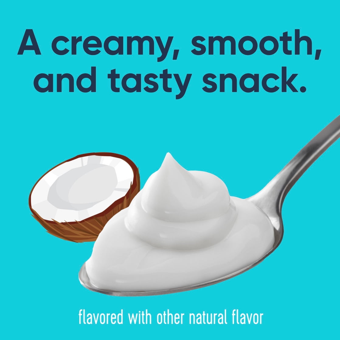 Ratio Trio Yogurt Cultured Dairy Snack, Coconut, 1g Sugar, Keto Yogurt Alternative, 4 Cups
