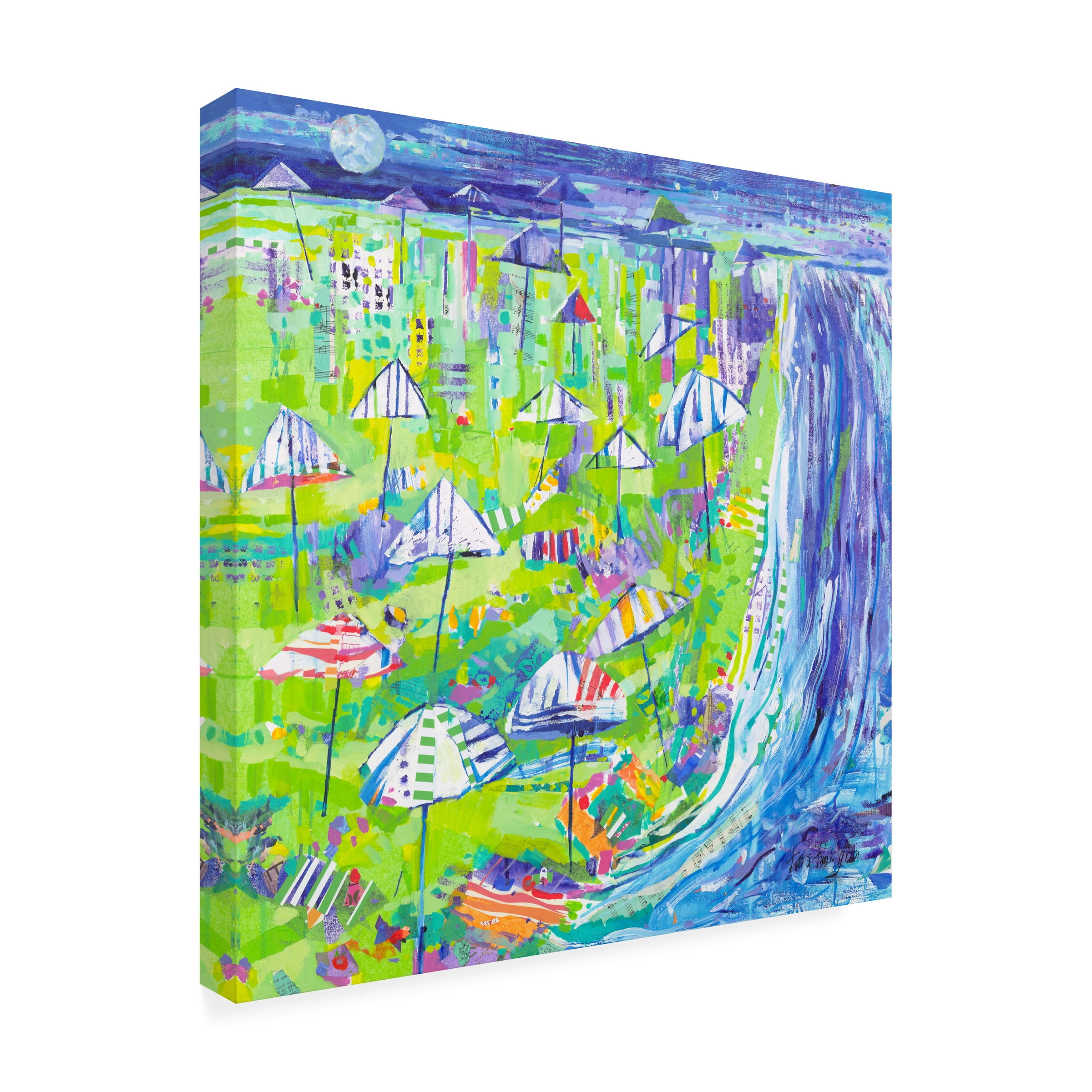Tara Funk Grim 'Coastal Fun Collage I' Canvas Art