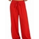 thumbnail image 3 of Pantalones Deportivos Holgados de Pierna para Mujer, Tiro Bajo, Estilo Y2K, con Cordón Ajustable Rojo L, 3 of 10