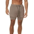 thumbnail image 1 of Nituyy Men’s 2 In 1 Athletic Shorts Lightweight Workout Shorts Training Shorts with Compression Liner, 1 of 6