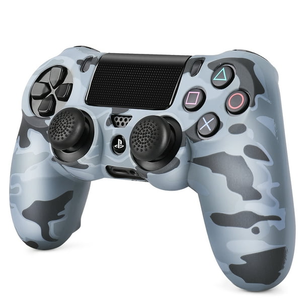 Ps4 Slim Pro Controller Skin Grip Cover Case Set Protective Soft Silicone Gel Rubber Shell Anti Slip Thumb Stick Caps For Sony Playstation 4 Controller Gaming Gamepad Camo Gray Walmart Com