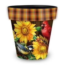 Briarwood Lane Fall Birds and Sunflowers Small Planter