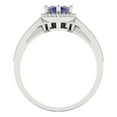 thumbnail image 4 of Clara Pucci 14K White Gold Marquise Cut 2Ct Simulated Tanzanite Engagement Ring + Matching Band - Luxury Box Included, 4 of 7