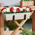 thumbnail image 2 of Tnobhg Deck Railing Adjustable Planter Box Bracket Strong Load-bearing Rustproof Corrosion Resistant Universal Window Box Bracket Flower Box Holder, 2 of 7