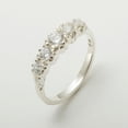 thumbnail image 3 of LBG British Made 9k White Gold Cubic Zirconia Womens Band Ring - 33 size options - Size 7.5, 3 of 7