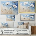 thumbnail image 4 of Designart "Expression Of Beige And Blue Cornflowers In Minimalism I" Cornflowers Floater Framed Wall Decor, 4 of 5