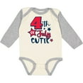 thumbnail image 3 of Inktastic 4th of July Cutie with Stars Boys or Girls Long Sleeve Baby Bodysuit, 3 of 5