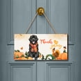 thumbnail image 2 of Happy Thanksgiving Newfoundland with Turkey Pumpkins Autumn Vibes Landscape Wood Sign Newfie Dog Lover Gifts Hanging Wall Home Decor - 12018, 2 of 5