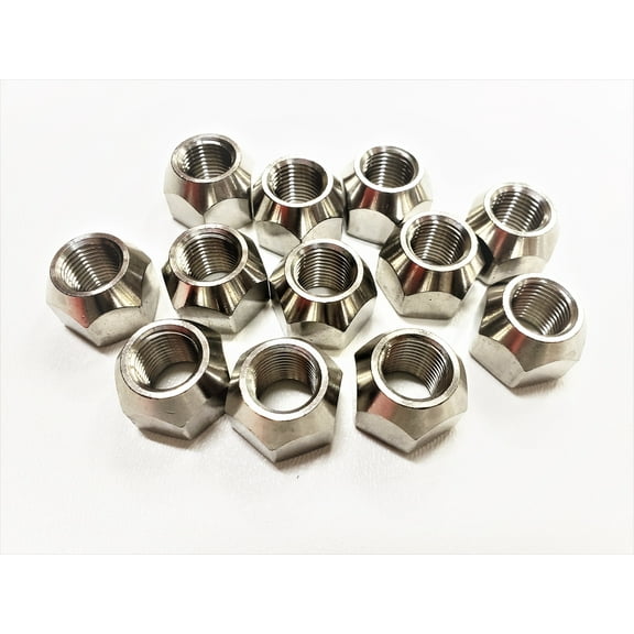 eCustomrim 12-Pack 1/2" Open 304 Stainless Steel Lug Nuts For Trailer Wheels 1/2-20 Thread