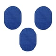 thumbnail image 1 of Furnish My Place Modern Plush Solid Neon Blue Color Rug - Pets and Kids Friendly Rug, Indoor/Outdoor Mat, Area Rugs Great for Kids, Pets, Event, Living Room, Made in USA, 2' x 3' Oval - Set of 3, 1 of 5