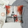 thumbnail image 2 of COMIO  Outdoor Pillow Covers Eiffel Tower, Paris Couple Maple Eiffel Tower Home Decorative Throw Pillow Case Cushion Cover for Men/Woman/Girls/Boys/Bed/Sofa/Office/Car,  Pillow Covers, 2 of 5