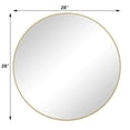 thumbnail image 2 of Wall Mirror 28 Inch Gold Circular Mirror Metal Framed Mirror Round Vanity Mirror Dressing Mirror, for Bathroom, Living Room, Bedroom Wall Decor, 2 of 7