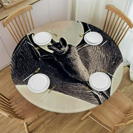 

Autua Bat Wings Round Table Cover Stain Resistant Washable Perfect for Indoor Outdoor Kitchen Dining Wedding Parties 100% Polyester Fiber 38 -42