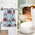 thumbnail image 7 of Shark with Open Mouth Pattern Bath Towel 100% Cotton Soft Thick High Absorbency Hand Face Towel Single Pack 16x28in, 7 of 7