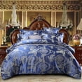 thumbnail image 1 of Juego de edredón nórdico y fundas de almohada Luxury Blue Palace Quilt, 1 of 5