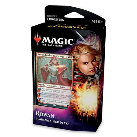 Magic: The Gathering Throne of Eldraine Rowan, Fearless Sparkmage Planeswalker Deck | Ready-to-Play | 60-Card Starter