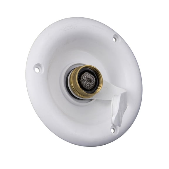 B&B Molders RV City Water Dish, White