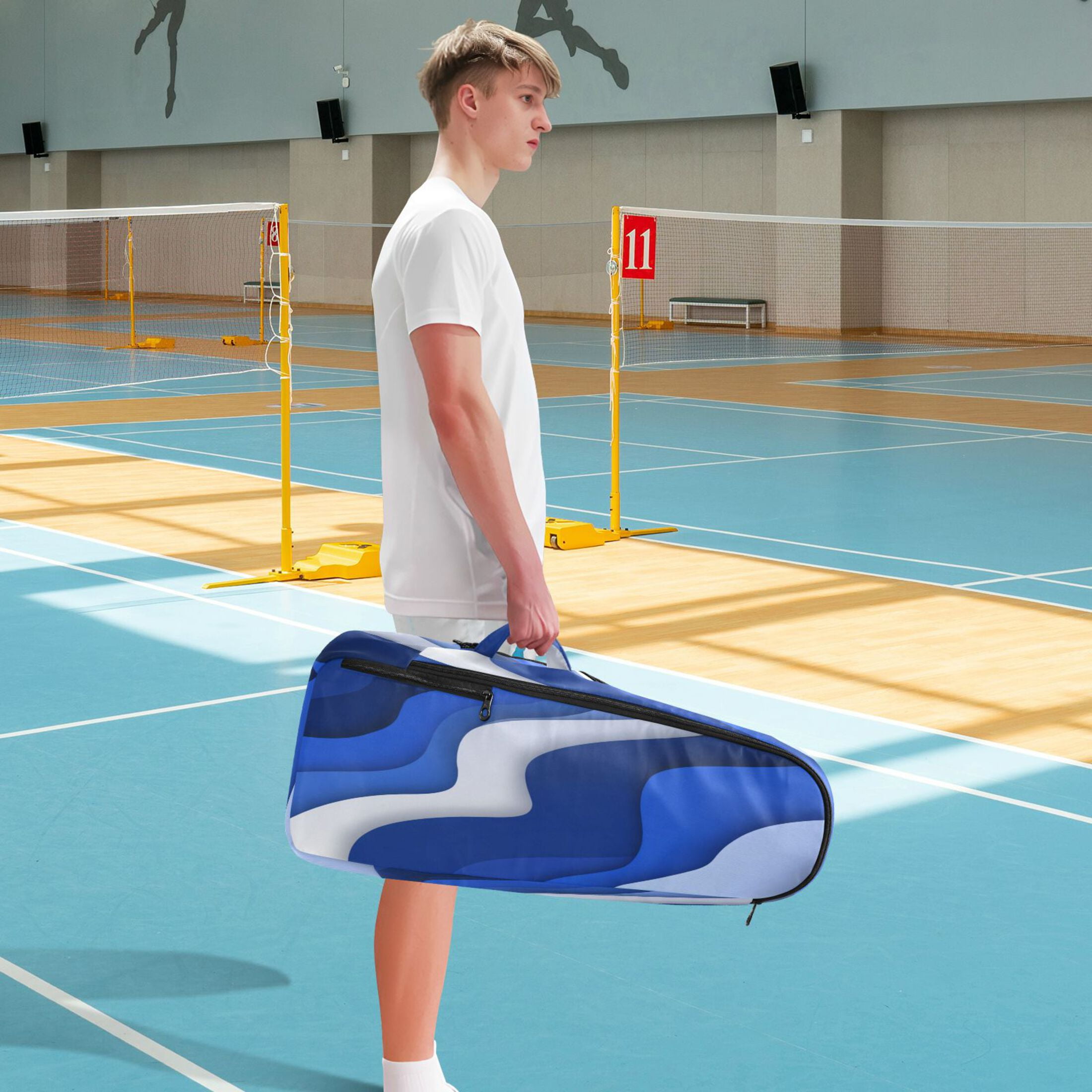 2 Racquet Holder Tennis Backpack Tennis Racket Covers Gym Bags Navy Blue Color Palette