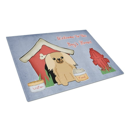 

Caroline s Treasures Dog House Collection Pekingnese Fawn Sable Glass Cutting Board Large