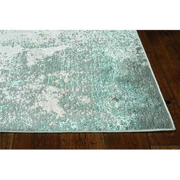39 x 59 in. Silver or Blue Polypropylene or Polyester Rug