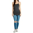 thumbnail image 2 of Women & Juniors Adjustable Spaghetti Strap Basic Camisole Long Tunic Tank Top, 2 of 3