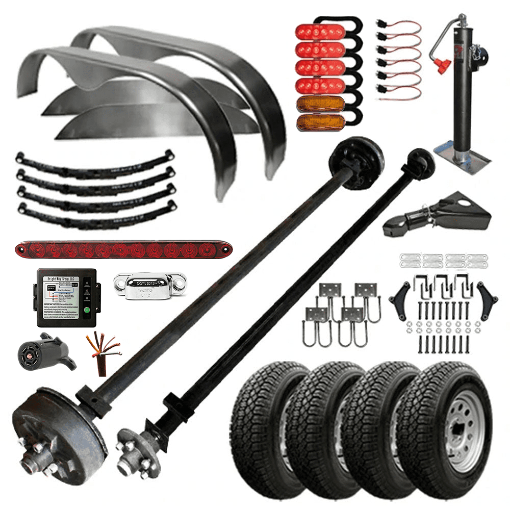 Southwest Wheel Tandem Trailer Axle Shackle Kit for Double Eye Springs (3.5K  -5.2K Axles) 