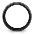 thumbnail image 5 of Edward Mirell Titanium Black Ti Domed Laser Patterned 10mm Band EMR116, 5 of 5