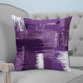 thumbnail image 4 of 18x18 Pillow Covers Set of 2, Purple Abstract Throw Pillow Covers Decorative Couch Cushion Case, Modern Mottled Art Oil Painting Microfiber Square Pillowcases for Bedroom Car Living Room, 4 of 7