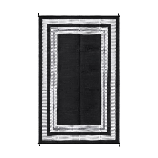 Reversible Waterproof Outdoor Rug, Plastic Straw Patio Mat Lightweight Portable Large Area Carpet, Modern Geometric Design, Multiple Sizes and Colors