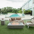 thumbnail image 2 of Envelor Elementi Outdoor Hampton Fire Pit Table 56 x 32 Inches Grey Durable Fire Bowl Glass Reinforced Concrete Rectangle Fire Table Propane Patio Fire Place Includes Burner and Lava Rock, 2 of 9