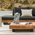 thumbnail image 3 of LuxenHome Gray MgO Sitting Elephant Statue, 3 of 12
