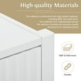 thumbnail image 2 of Lunale 4-Door 63.1" Accent Storage Sideboard Buffet Cabinet, Wave Design Doors with Golden Handles, White, 2 of 7