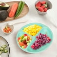 thumbnail image 4 of Homelove Round Suction Silicone Plates for Babies Plates for Toddlers,Silicone Grip Dish Baby Toddler Plate Plates Stay Put with Suction Microwave Dishwasher Safe With 4 Suction Cups Blue+Green, 4 of 7