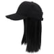 thumbnail image 5 of BRIGHTFUFU Female peluca sombrero integrado sombrero peluca wig hat sombrero mujer disfraces, 5 of 7