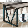thumbnail image 6 of Tribesigns Dining Table for 6-8 People, 70.8 inch Industrial Large Kitchen Table with Heavy Duty Metal Frame, Rectangle Wood Dining Room Table for Kitchen, Living Room, Grey, 6 of 7
