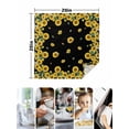 thumbnail image 4 of Sunflower Black Cloth Napkins Set of 6 Reusable Dinner Napkins, Watercolor Floral Vintage Farmhouse Cocktail Napkin Washable Table Napkins for Wedding/Holiday Party/Baby Shower 20"x20", 4 of 7