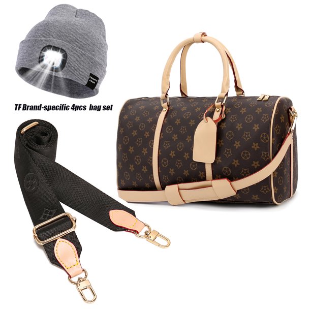 TWENTY FOUR Sport and Travel Duffel Bag，Black Shoulder Strap For