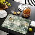 thumbnail image 3 of Sage Green Ombre Placemats Set of 6, Gradient Abstract Art Vintage Placemats for Dining Table, Place Mats for Kitchen Tabletop, Waterproof Wipeable Dining Table Mats Set, 3 of 9