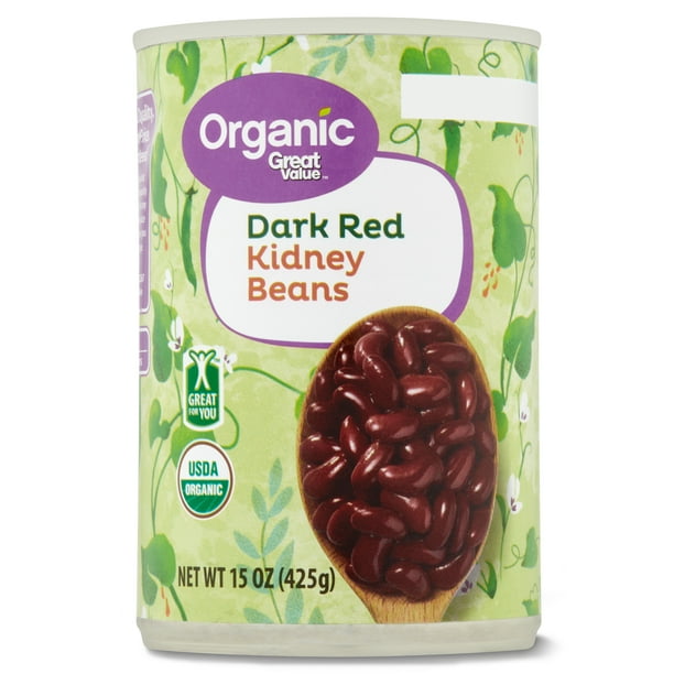 Great Value Organic Dark Red Kidney Beans, 15 oz